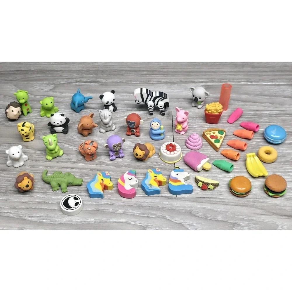 Animal Erasers And Other Erasers- Pets Pencil Erasers Puzzle Animals - 35+ Piece